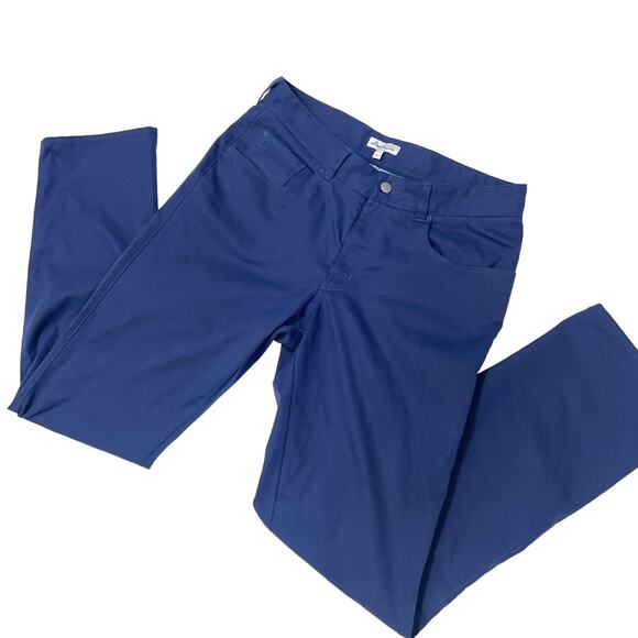 Peter Millar Navy Blue Pants 32/34 eb66 Performance Five-Pocket Pant - Picture 3 of 12